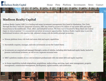 Tablet Screenshot of madisonrealtycapital.com